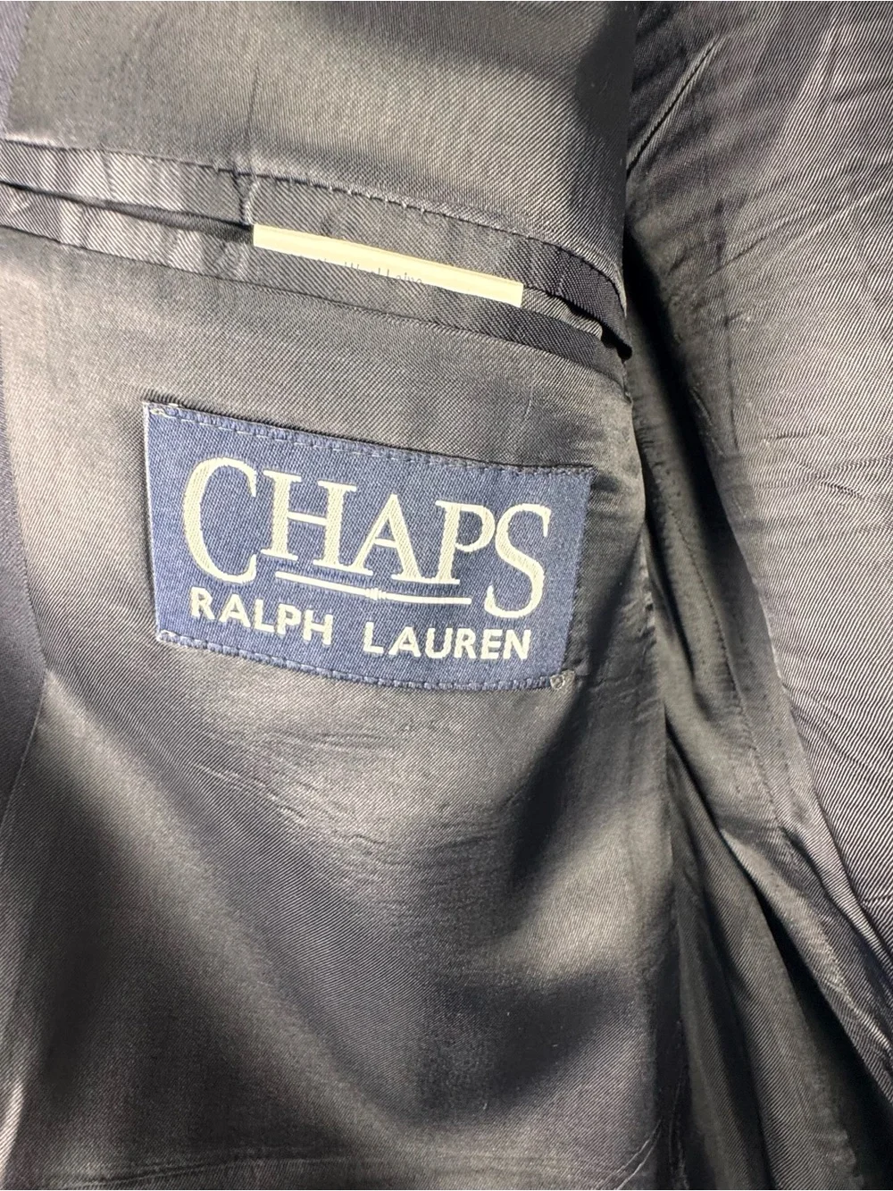 Chaps Ralph Lauren Vintage Preppy Wool Blazer Men's Navy  Gold buttons Patch